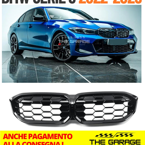GRIGLIA a Nido d'Ape per BMW Serie 3 RESTYLYNG dal 2022+ G20, G21 NERO LUCIDO