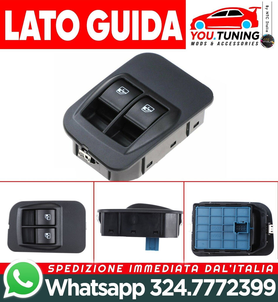 Pulsantiera Alzavetri LATO GUIDA Peugeot ,Citroen Nemo Fiat Fiorino 6490.G8