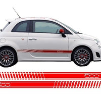 Decalcomanie laterali Adesivo in vinile rosso per Fiat 500 (2007+)
