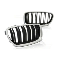 per Serie 5 F10 F11 2010-2017 Griglia M Look Nero Cromato