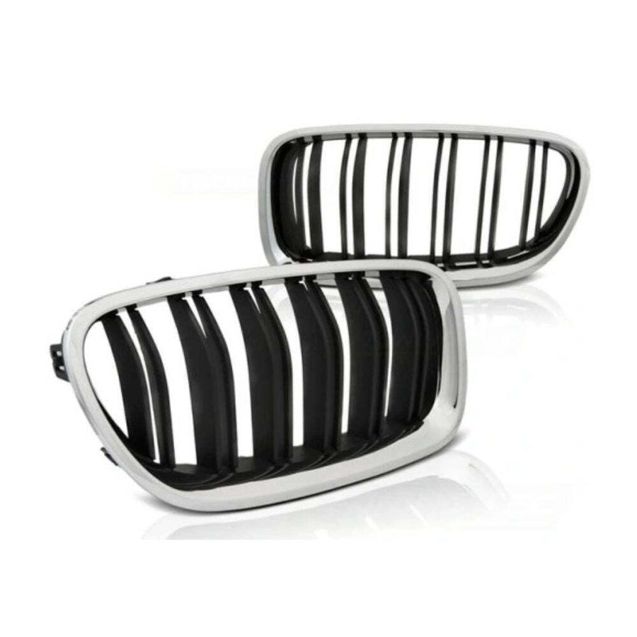 per Serie 5 F10 F11 2010-2017 Griglia M Look Nero Cromato