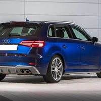 DIFFUSORE RS3 LOOK per Audi A3 8V SPORTBACK dal 2016-2019 (SOLO PER S-LINE) silv