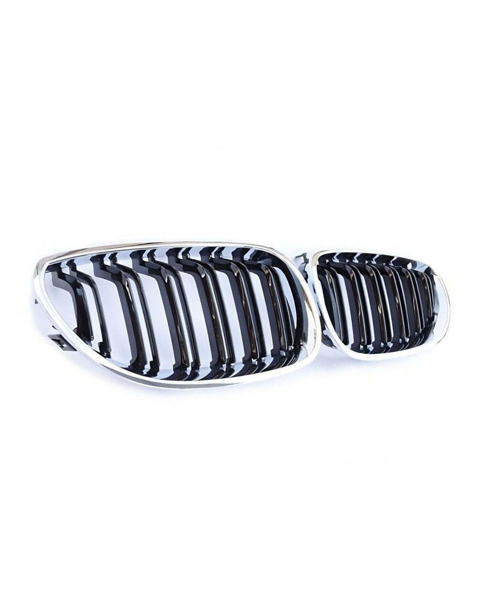 per Serie 5 E60 E61 2003-2010 Griglia M Look Nero Cromato