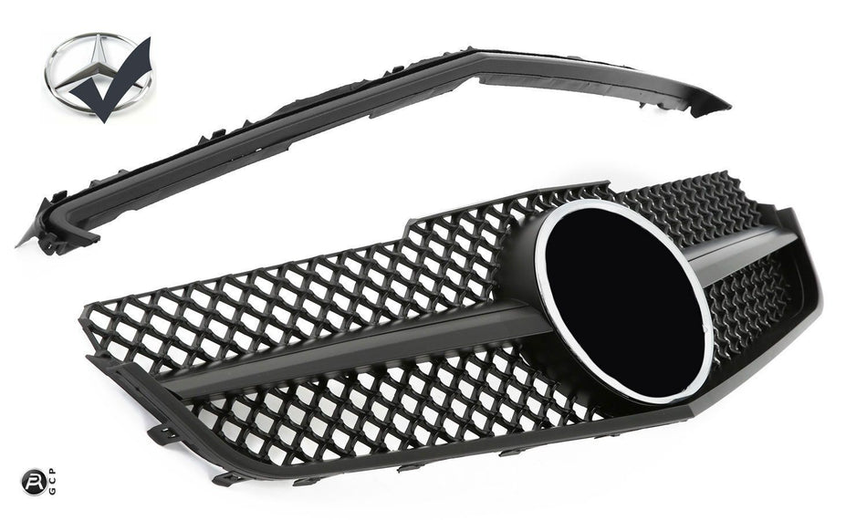 Griglia sportiva per Mercedes W207 E Coupe Cabrio Matt Black AMG LOOK