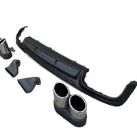 DIFFUSORE POSTERIORE S6 Design + TERMINALI per AUDI A6 (solo S-LINE) dal 2019