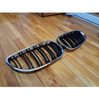 per Serie 5 E60 E61 2003-2010 Griglia M Look Nero Cromato