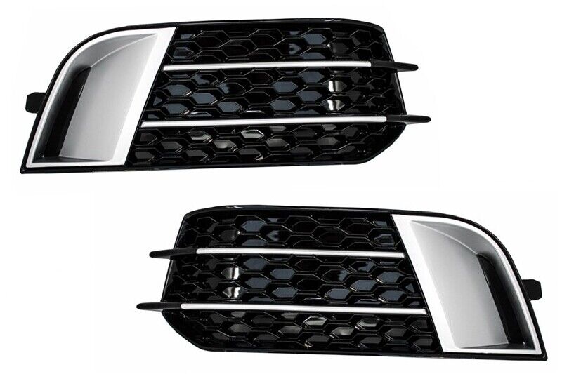 Griglie laterali Coperture fendinebbia per Audi A1 8X (2010-2015) RS1 Design Ner