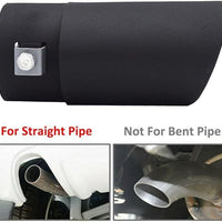 Tubo Di Scarico Silenziatore INOX Auto Universale (Sabbia nera diritta)
