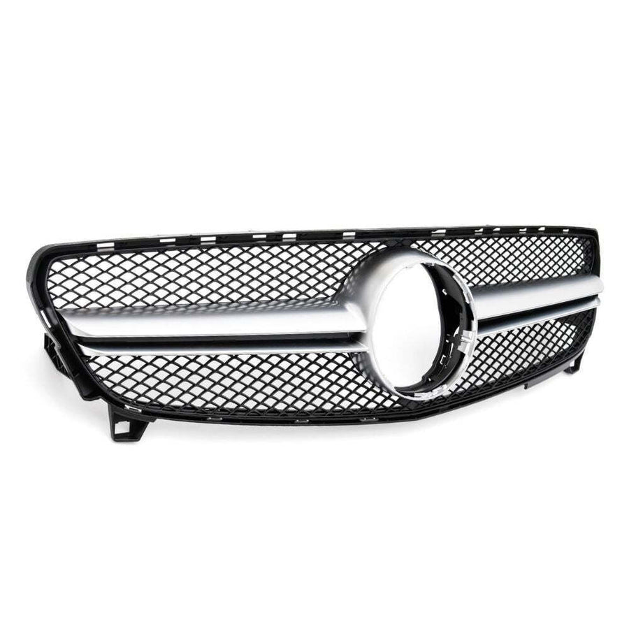 per Mercedes A W176 2015-2018 Griglia Radiatore Nero Argento AMG