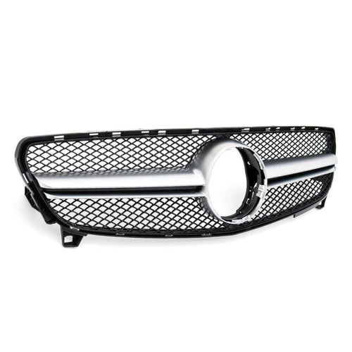 per Mercedes A W176 2015-2018 Griglia Radiatore Nero Argento AMG