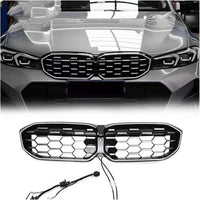 GRIGLIA LED a Nido d'ape per BMW SERIE 3 G20 G28 - >2023-2025 Bianco Ghiaccio