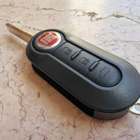 GUSCIO CHIAVE x Fiat 500 500L Panda Punto Evo Bravo Stilo Tasti gomma con LOGO'