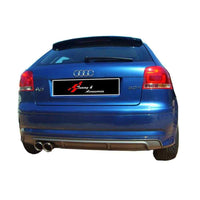 ↖️Audi A3 8P 2005-2008 (3porte) Dam Diffusore Posteriore Opaco SPORTSTYLE