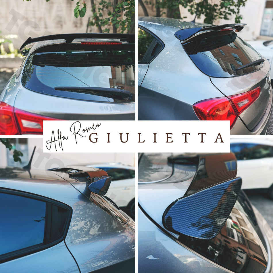 Alettone Posteriore Tetto Alfa Romeo Giulietta, Mito ✨CARBON LOOK✨ Vetroresina