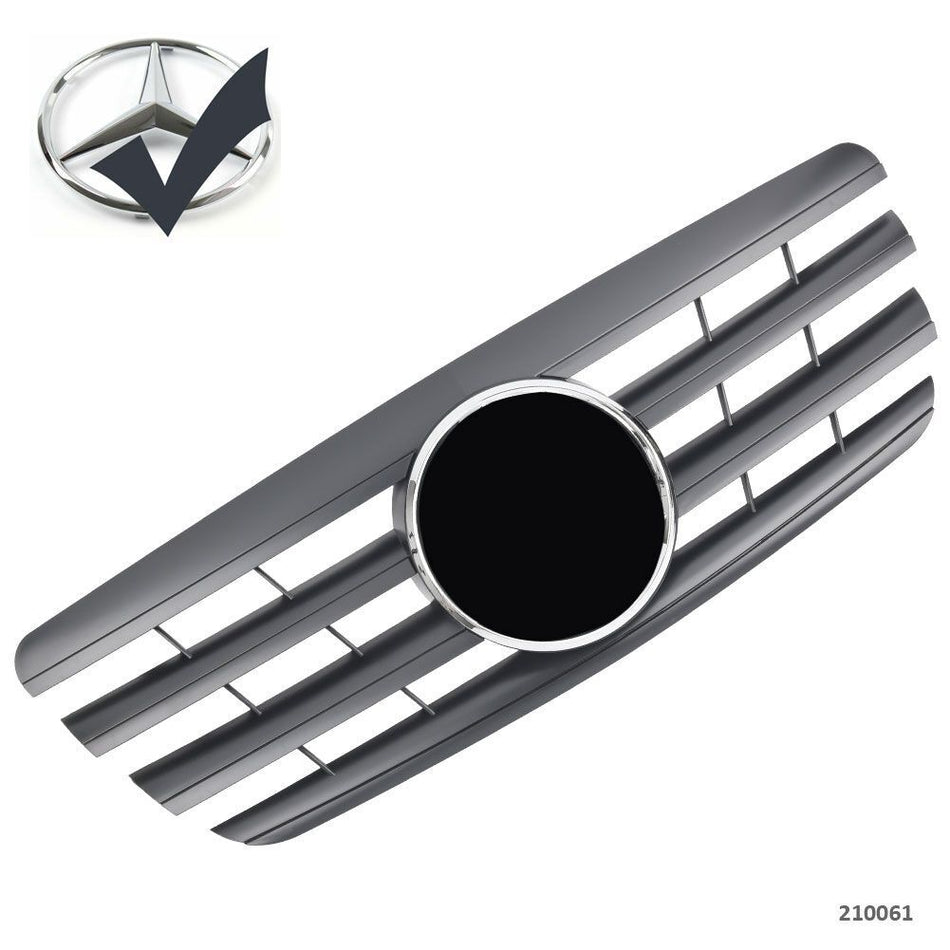 Griglia sportiva griglia per Mercedes W210 S210 E 1999-2002 nero opaco AMG LOOK