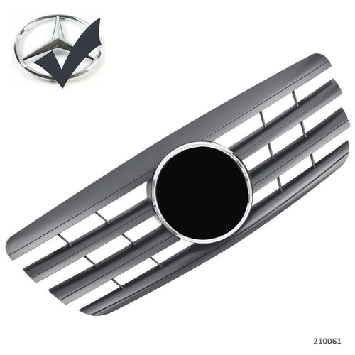 Griglia sportiva griglia per Mercedes W210 S210 E 1999-2002 nero opaco AMG LOOK