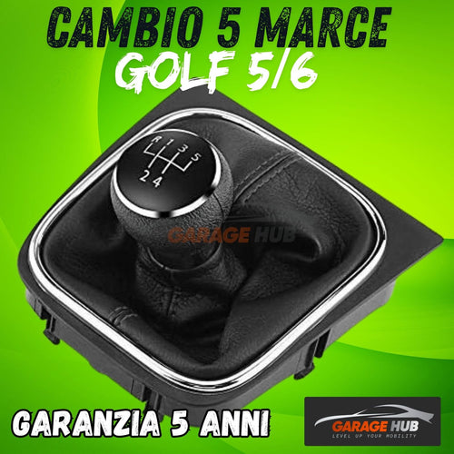 Manopola Leva 5 Marce Pomello Cambio per VW Golf 6 MK5 MK6 2005-2014 cuffia