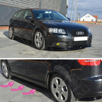 TOP SELLER Sotto Minigonne per AUDI A3 8P 8V 8Y *RS-Look* Laterali Nero ABS