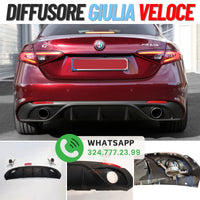TOP✨DIFFUSORE VELOCE per ALFA ROMEO GIULIA 2015-2022🟢TERMINALI INOX INCLUSI🟢