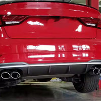 DIFFUSORE RS3 LOOK per Audi A3 8V BERLINA dal 2016-2019 (SOLO PER S-LINE) Silver