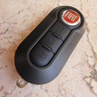 GUSCIO CHIAVE x Fiat 500 500L Panda Punto Evo Bravo Stilo Tasti gomma con LOGO'