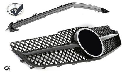Griglia sportiva per Mercedes W207 E Coupe Cabrio nero lucido AMG LOOK