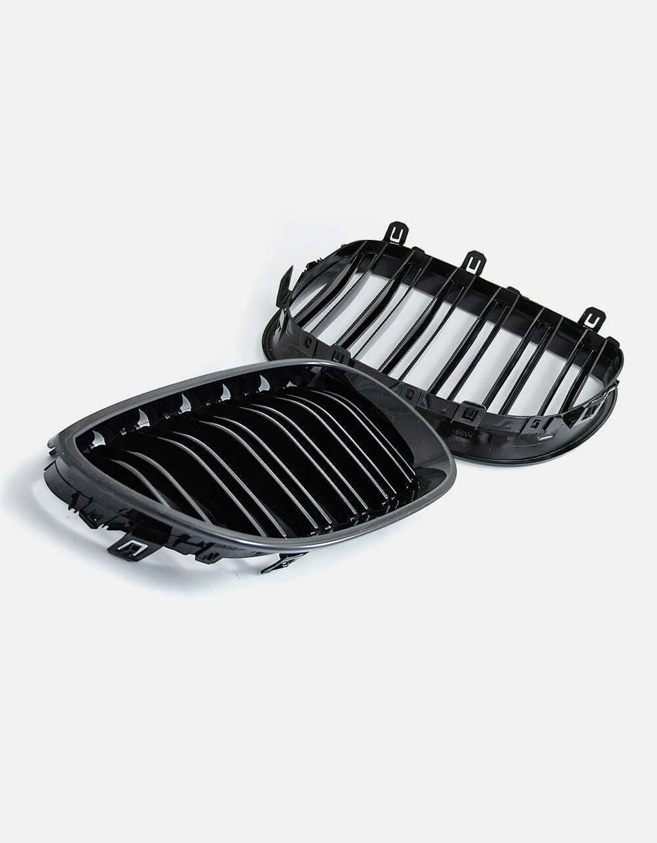 per Serie 5 E60 E61 2003-2010 Griglia M Look Nero Lucido