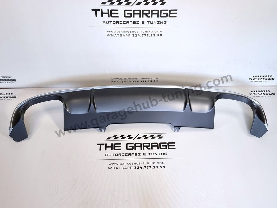 DIFFUSORE Posteriore RS4 per Audi A4 B9-8W (2015-2019) con Bordatura SILVER