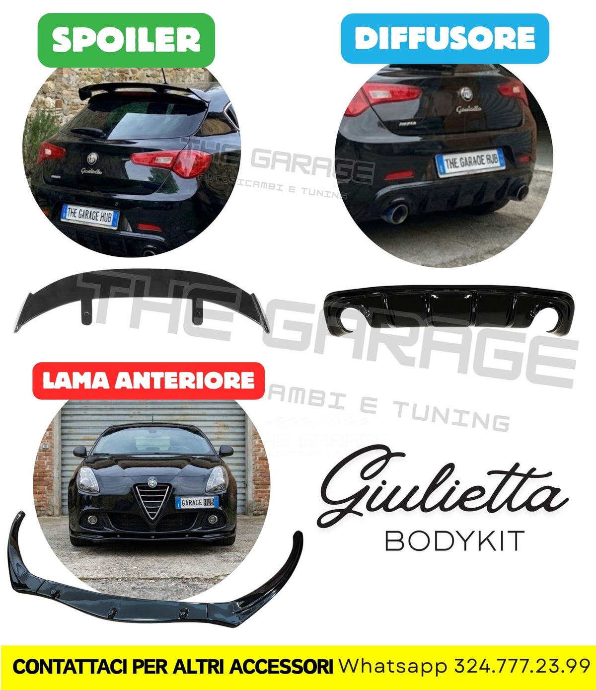Bodykit Completo per Giulietta SPOILER + DIFFUSORE + LAMA / Stile Quadrifoglio – vista 15