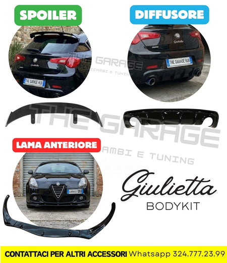Bodykit Completo per Giulietta SPOILER + DIFFUSORE + LAMA / Stile Quadrifoglio – vista 15