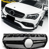 per Mercedes C117 CLA 45 AMG 13-18 Griglia Radiatore Nero Lucido