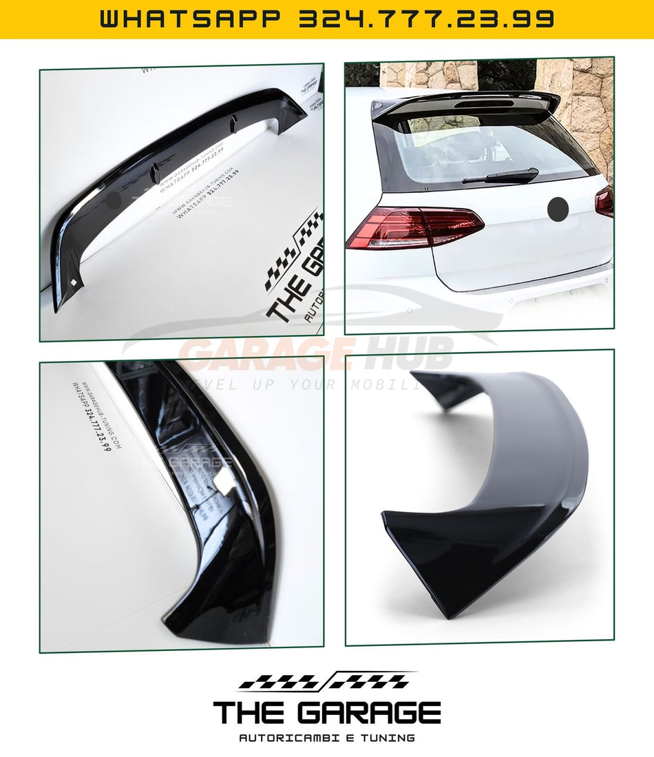 Spoiler Posteriore Sportivo per VW Golf 7 / 7.5 2013-2020 STANDARD, Nero Lucido