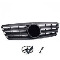 per Mercedes C W203 00-07 Griglia Anteriore Nero Opaco AMG Look