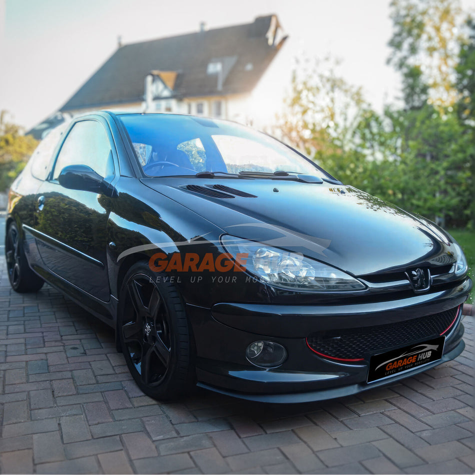 LAMA FRONTALE 🏁SPORT🏁PEUGEOT 206 SOTTO PARAURTI SPLITTER SPOILER ANTERIORE