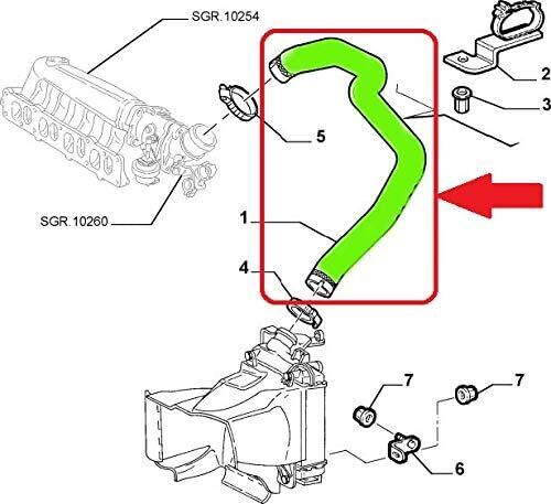 🔝TUBO INTERCOOLER🔝 ALFA ROMEO 147 156 GT 1.9 JTD 51702364 50508081 46746134