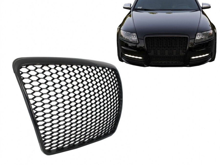 Griglia anteriore senza badge per Audi A6 4F 4F2 C6 (2004-2011) RS Design nera