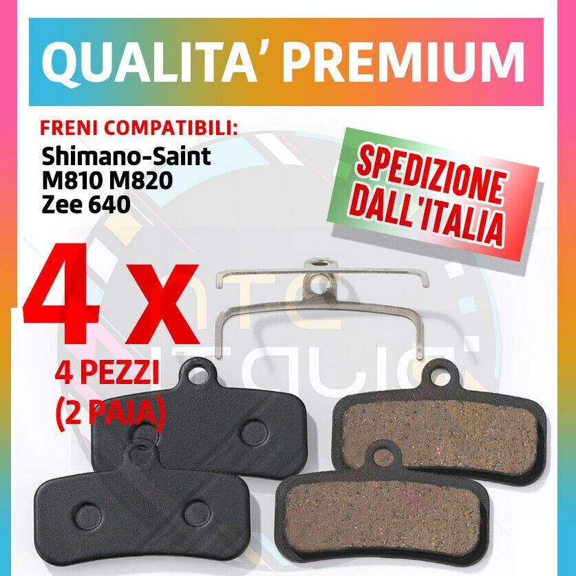 4pz PASTIGLIE Resina per Freno SHIMANO SAINT M810 M820 ZEE BR-M640 BENGAL HELIX