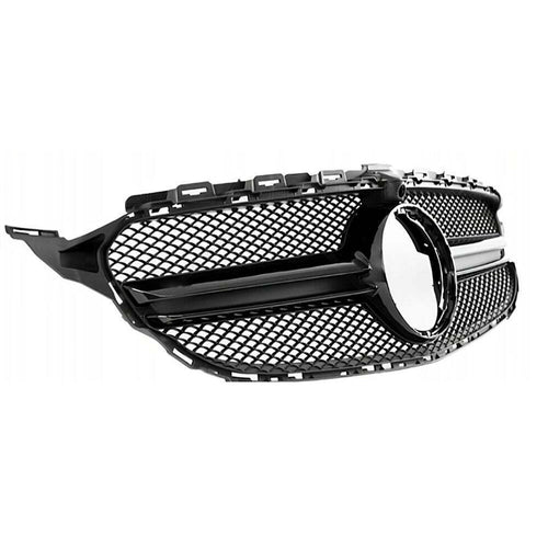 Mercedes C W205 S205 14-18 Griglia Anteriorecon supporto Camera 360° Nero Loo...