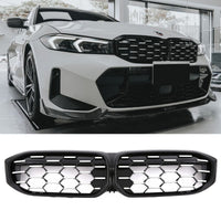 per BMW SERIE 3 G20 G21 LCI GRIGLIA DOPPIA BARRA NERO CROMO