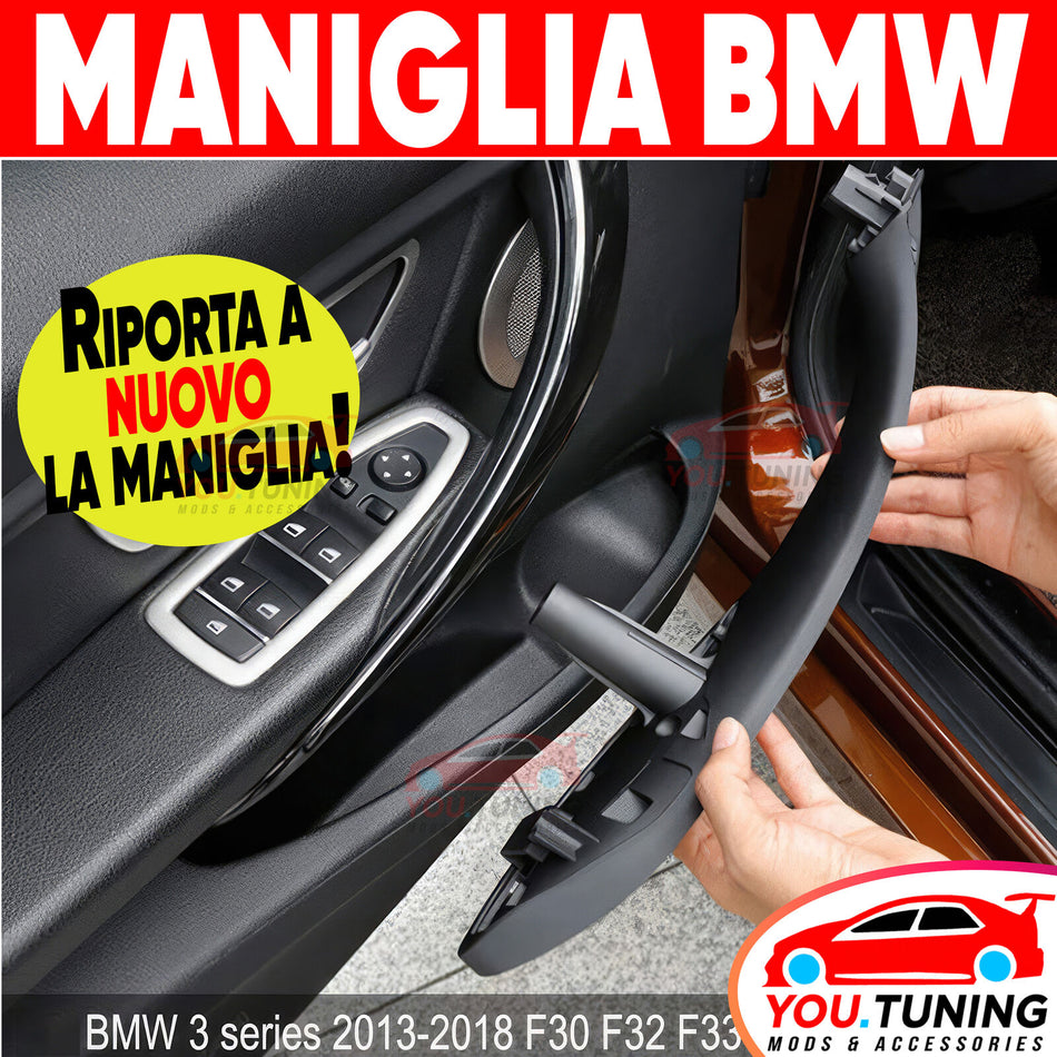 🟢Maniglia Interna NERA ANTERIORE DESTRA per BMW Serie 3 F30 F31 F34 F80 GT