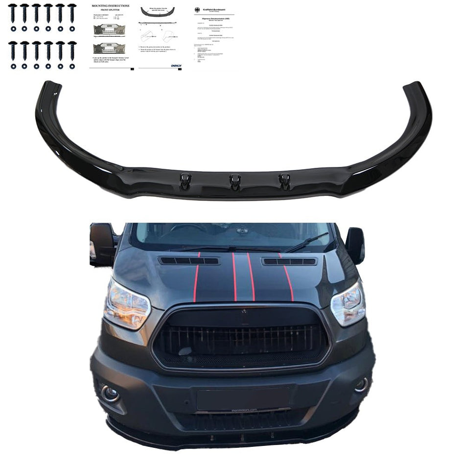 Splitter anteriore per FORD Transit MK8 2014-2019 con omologazione ABE TÜV