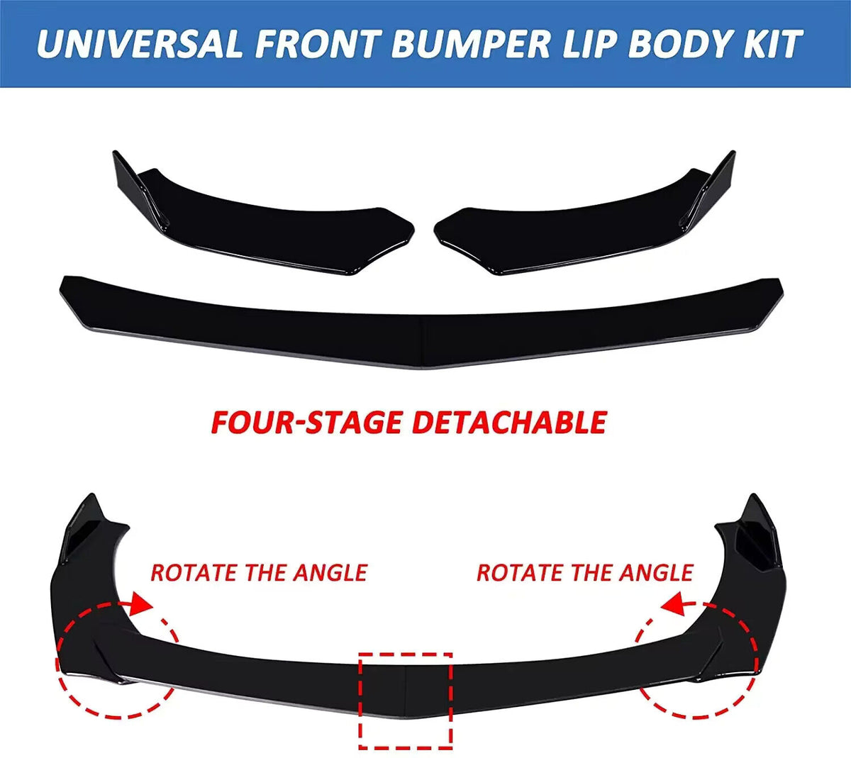 UPGRADE MOD *LOOK QUADRIFOGLIO* per ALFA ROMEO GIULIA LAMA SPLITTER FRONTALE – vista 13