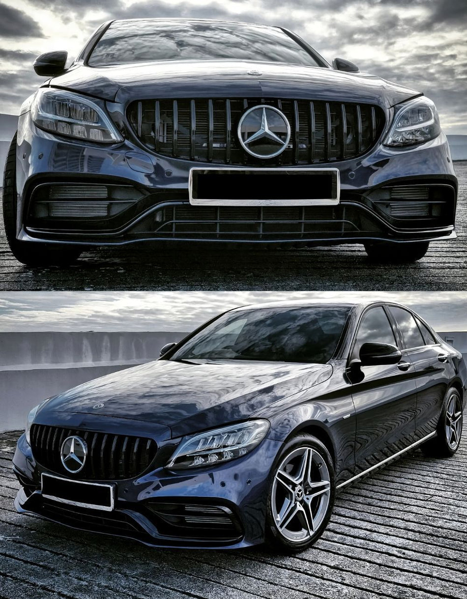 per Mercedes C205 Coupe 18-21 Griglia Anteriore Panamericana AMG