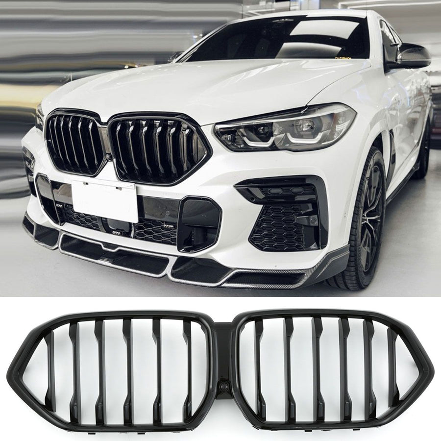 per BMW X6 G06 GRIGLIA DEL RADIATORE NERO LUCIDO