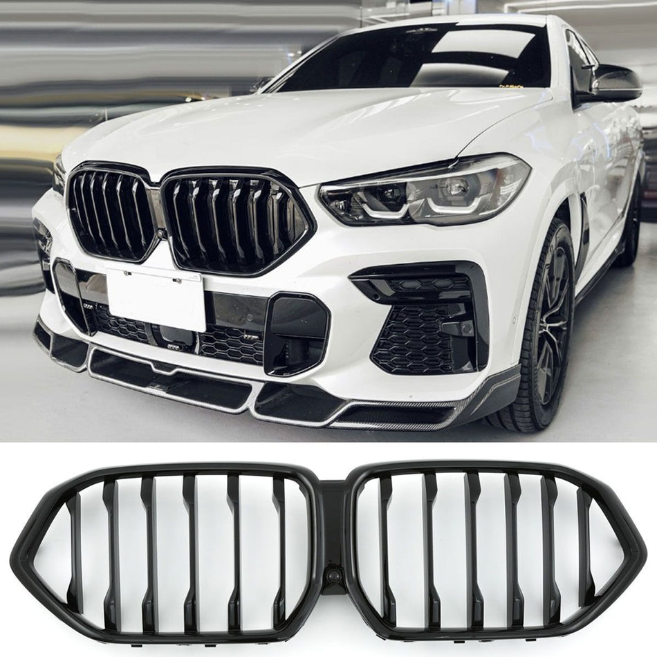 per BMW X6 G06 GRIGLIA DEL RADIATORE NERO LUCIDO