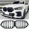 per BMW X6 G06 GRIGLIA DEL RADIATORE NERO LUCIDO