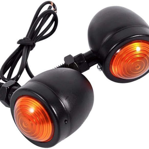 Coppia Luci Tonde BLACK Frecce UNIVERSALI Honda Suzuki Honda Yamaha Kawasaki