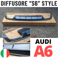 S6 Replica per AUDI A6 4G C7 2015-2018 DIFFUSORE POSTERIORE SOTTO PARAURTI