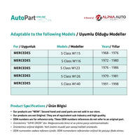 Guarnizione Tetto Apribile per Mercedes W115 W116 W123 W126 W140