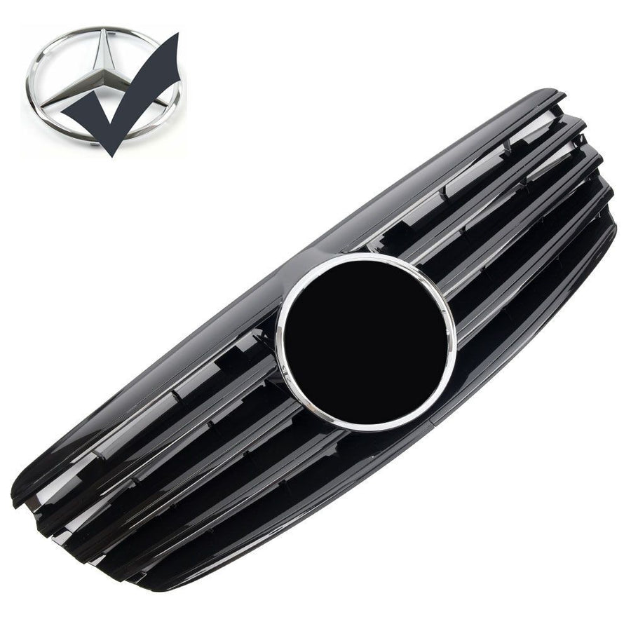 Griglia griglia sportiva per Mercedes W211 S211 E 2002-2006 nero lucido AMG LOOK
